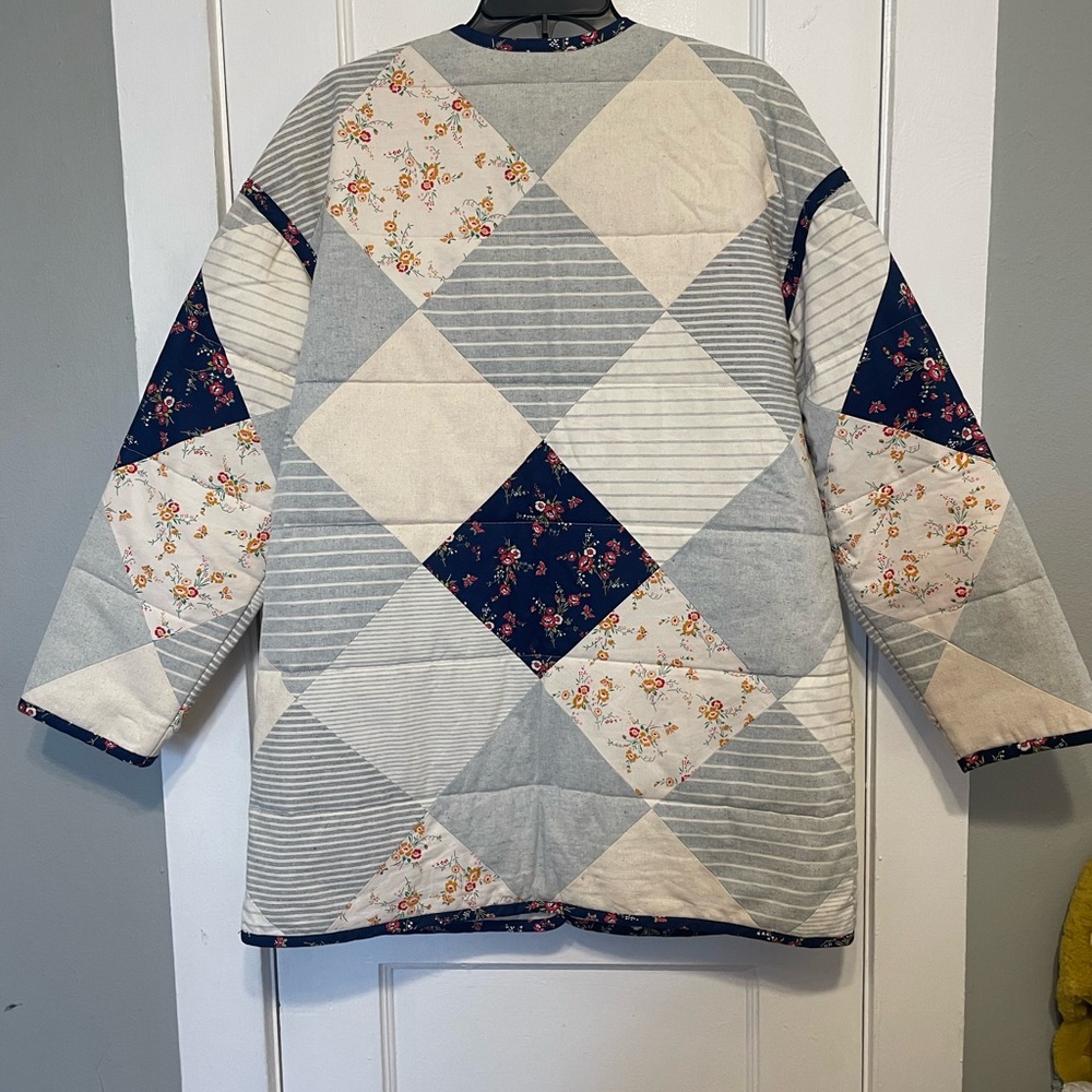 Madewell Patchwork Utility Jacket - Navy, Cream, … - image 6